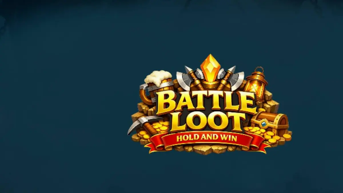 Tampilan visual slot Battle Loot: Hold and Win dengan tema kurcaci dan harta karun.